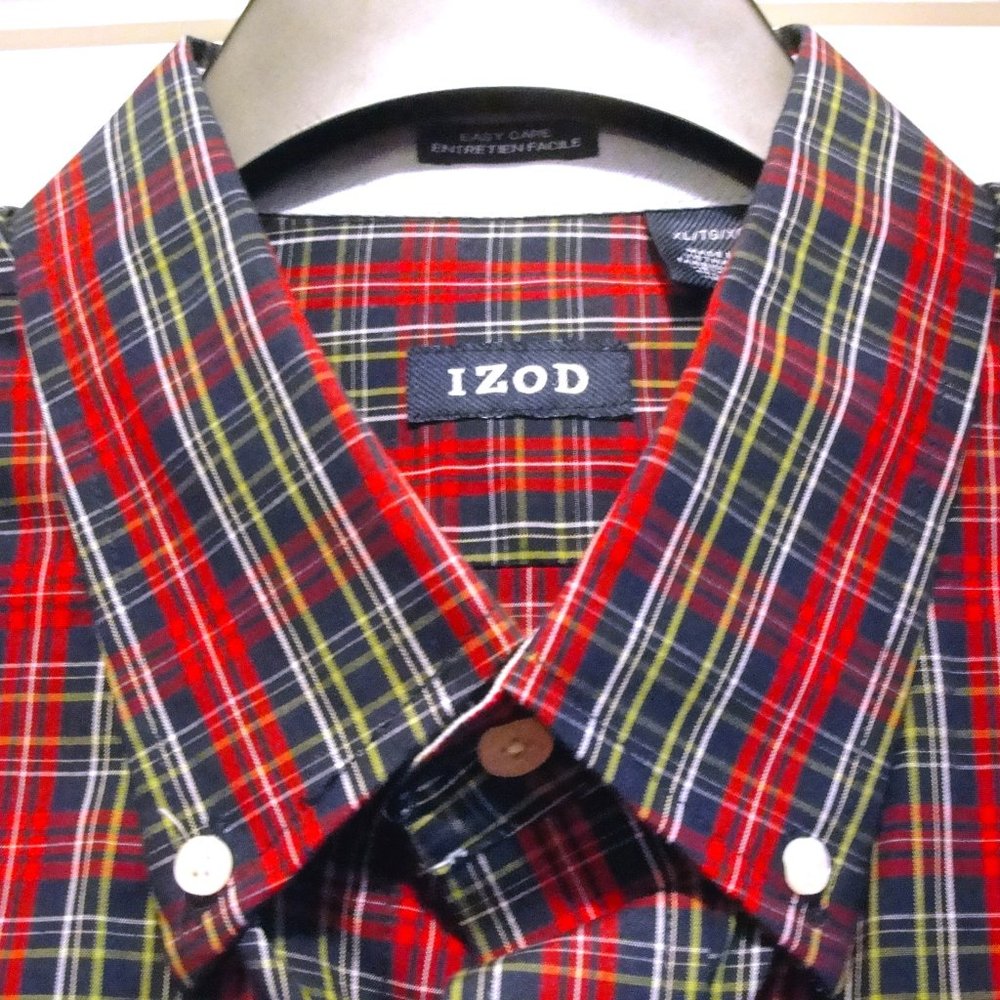 Izod LS XL Easy Care Red Blue Yellow White